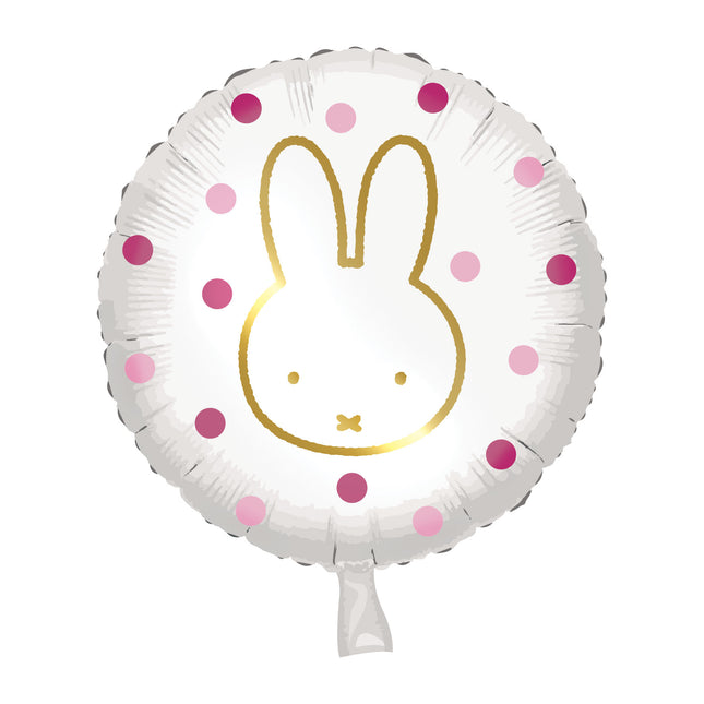 Heliumballon Miffy Rosa Leer 45cm