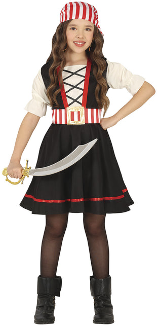 Piratenkostüm Schwarz Rot Mädchen