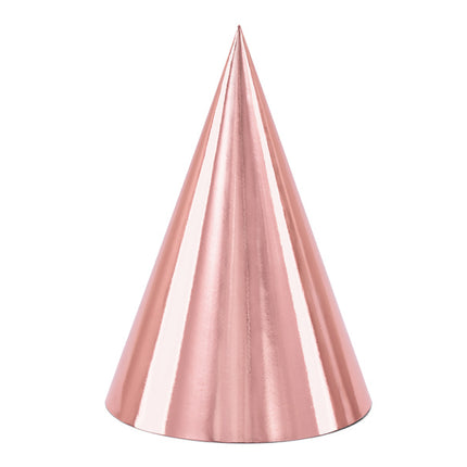 Rose Gold Party Hüte 16cm 6Stk