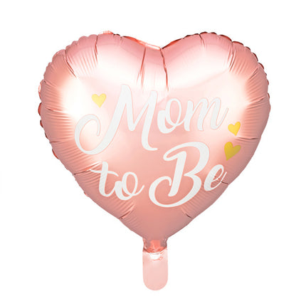 Helium Ballon Herz Mom To Be Rosa Leer 35cm