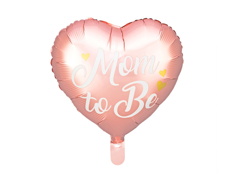 Helium Ballon Herz Mom To Be Rosa Leer 35cm