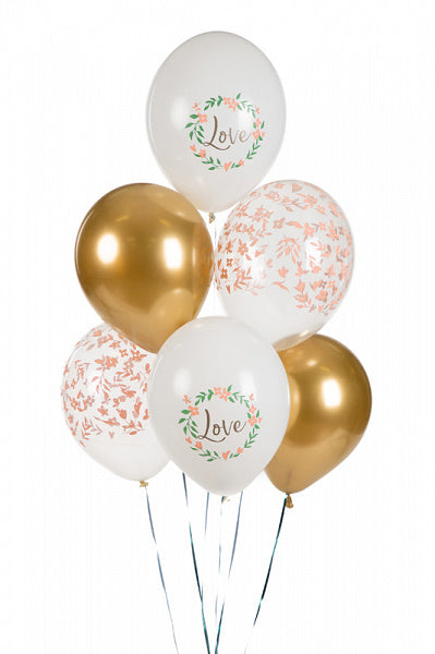 Ballons Love Mix 30cm 6Stk