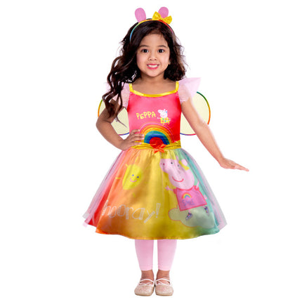 Kinderkostüm Peppa Regenbogen Kleid