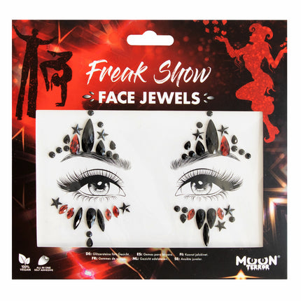 Moon Terror Halloween Gesichtsjuwelen Freak Show