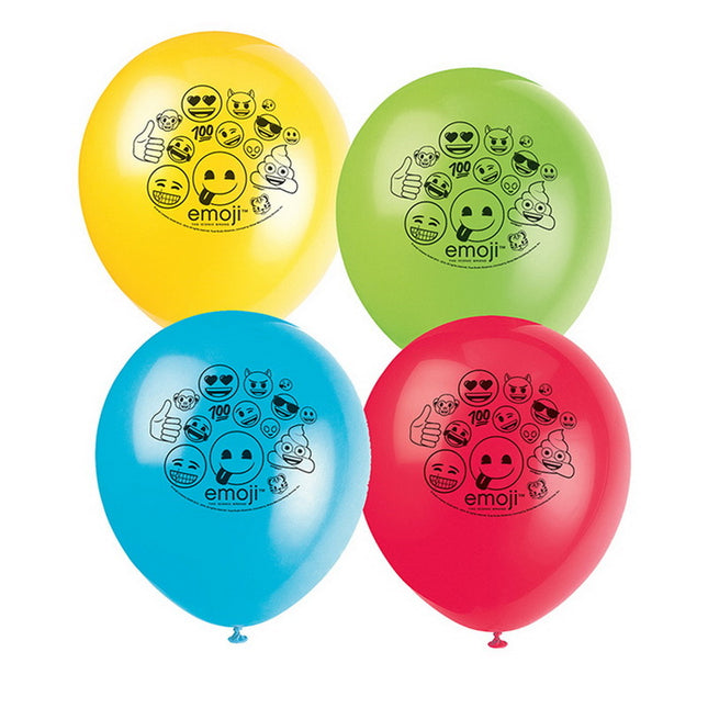Emoji Luftballons 30cm 8Stück
