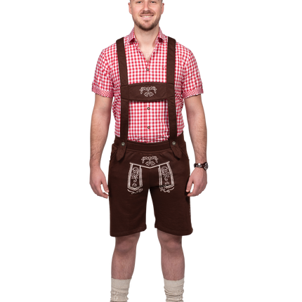 Dunkelbraune Lederhosen für Männer