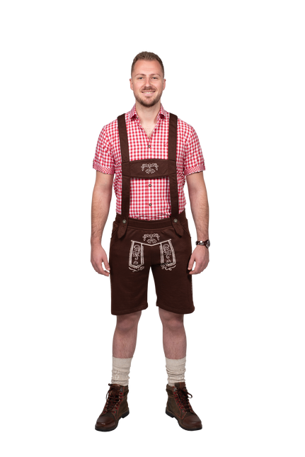 Dunkelbraune Lederhosen für Männer