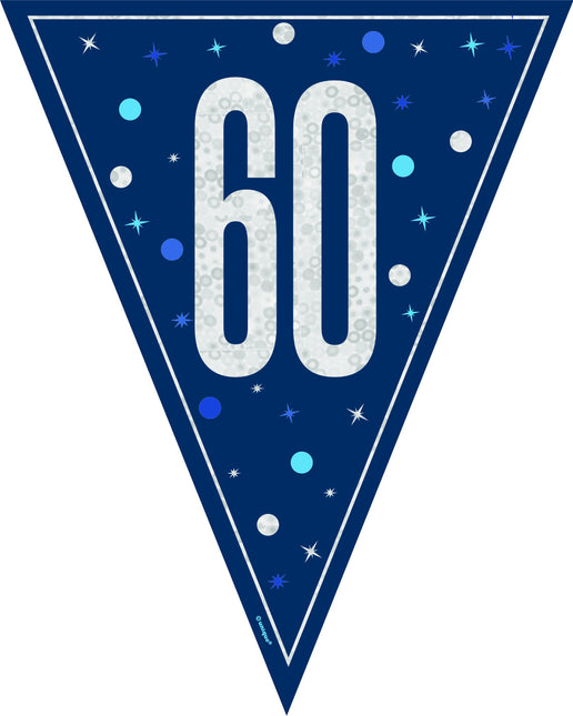 60 Jahre Girlande Blau 2,5m