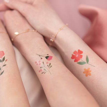 Tattoos Blumen Mix 19Stück