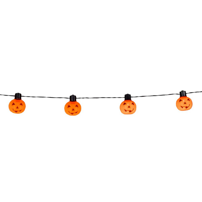 Halloween Lichtgirlande LED Kürbis 1,75m