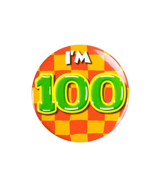 Ich bin 100 Button 100 Jahre 5,5cm