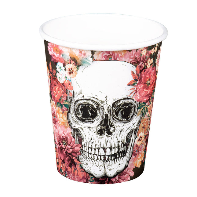 Dia De Los Muertos Becher Papier 210ml 10Stück