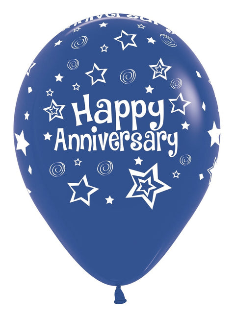 Ballons Happy Anniversary Mix 30cm 25pcs