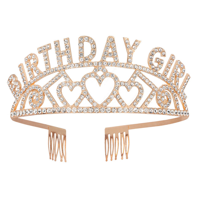 Rose Gold Haarband Geburtstag Mädchen Metall