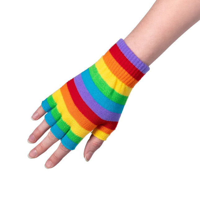 Regenbogen Handschuhe Fingerlos