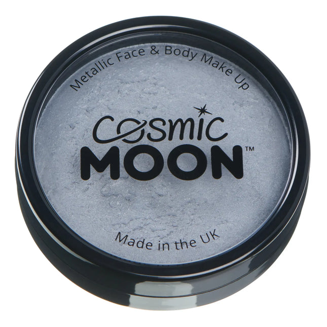 Cosmic Moon Metallic Pro Face Paint Cake Pots Silber 36g