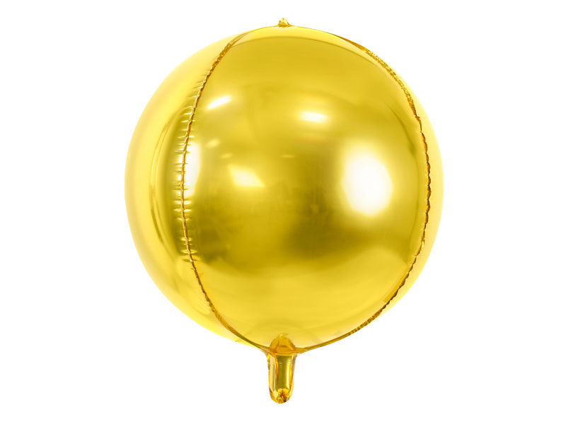 Helium Ballon Rund Gold Leer 40cm