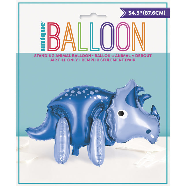 Dino Ballon Blau XL 87cm