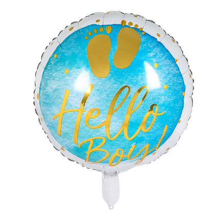 Geburt Heliumballon Hello Boy! Leer 45cm