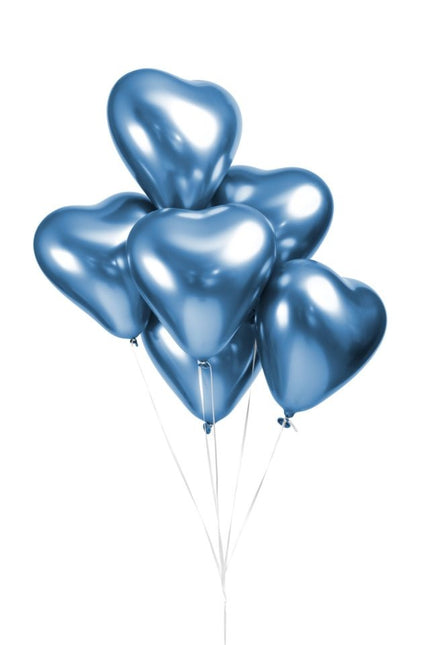 Herz Ballons Blau 30cm 6Stk