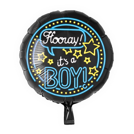 Geburt Helium Ballon It's a Boy Neon 46cm leer