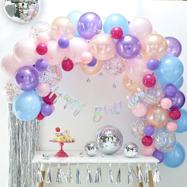 Pastellfarbener Ballonbogen DIY Set