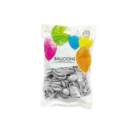 Silberne Ballons Metallic 13cm 100Stk