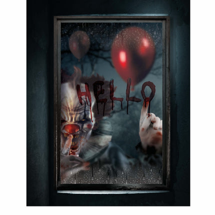 Halloween Fensterdekoration Poster Clown