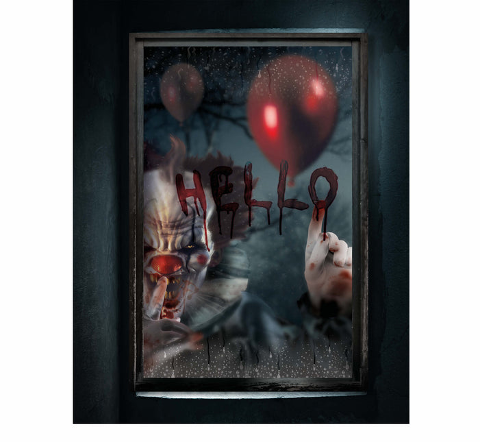 Halloween Fensterdekoration Poster Clown