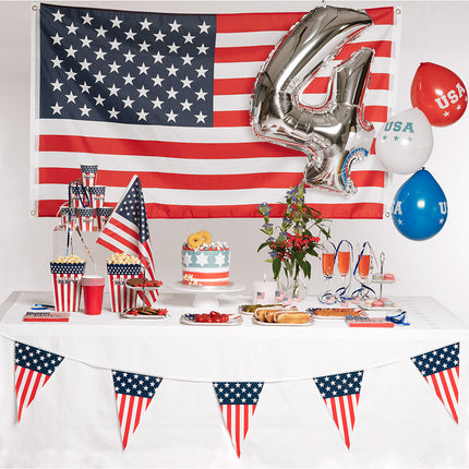 Teller Amerikanisches Partypapier 23cm 10Stk