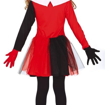 Harlekin Halloween Kostüm Kind Schwarz und Rot