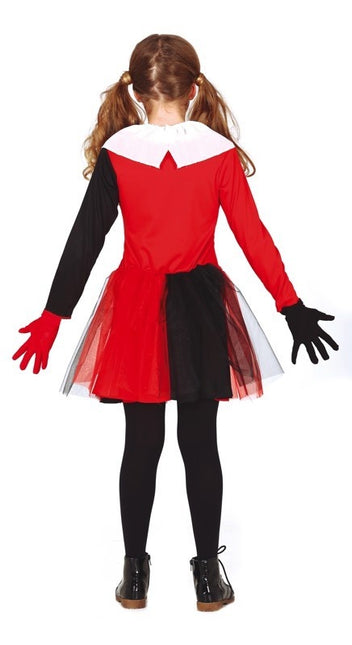 Harlekin Halloween Kostüm Kind Schwarz und Rot