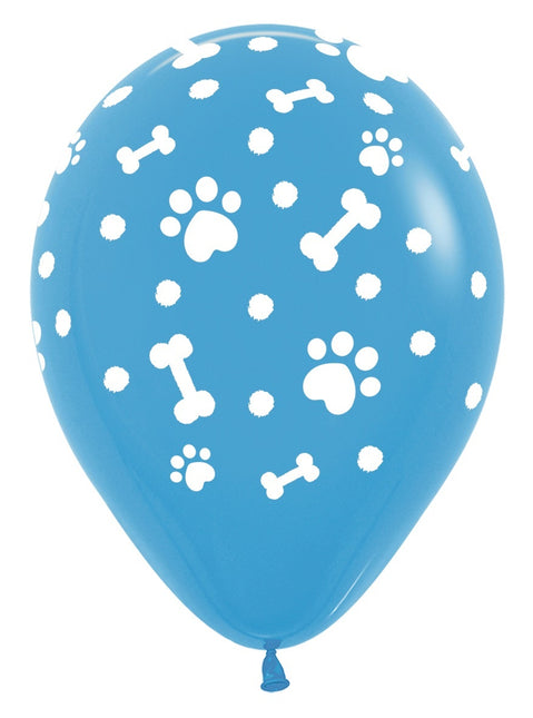 Ballons Paw Prints Boy Mix 30cm 25Stk