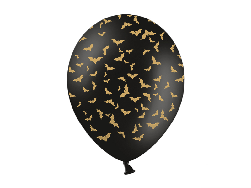 Halloween Ballons Fledermaus Schwarz 30cm 6Stk.