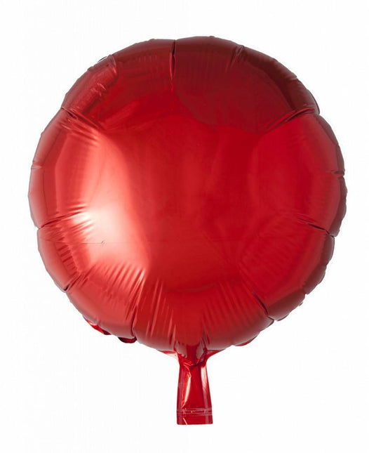 Helium Ballon Rund Rot 46cm Leer