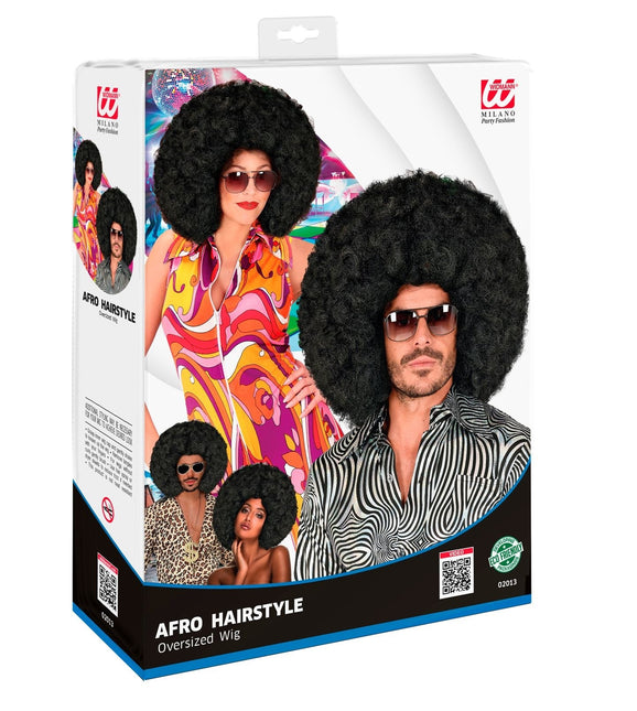 Schwarze Maxi Afro Perücke