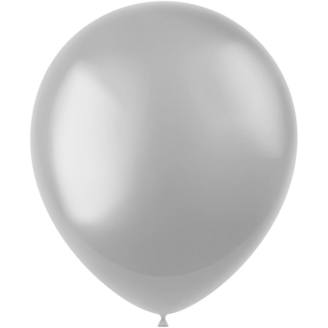 Silberne Ballons Metallic Moondust Silber 33cm 50Stk