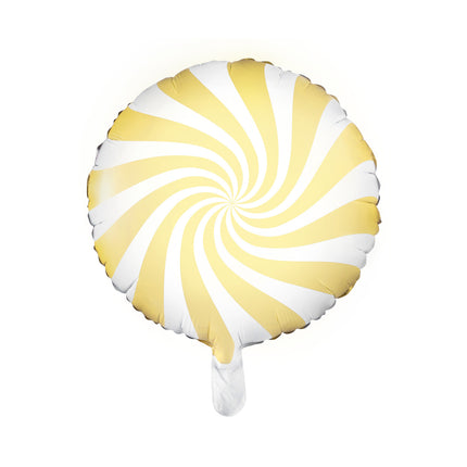 Heliumballon Light Yellow Swirl 45cm Leer