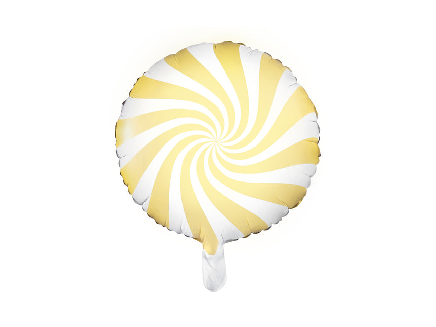 Heliumballon Light Yellow Swirl 45cm Leer