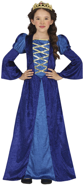 Medium Prinzessin Kostüm Blau Mädchen