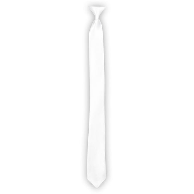 Weiße Krawatte 50cm