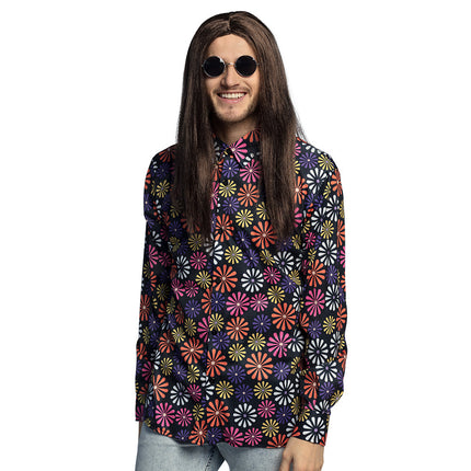 Hippie Bluse Männer Blumen