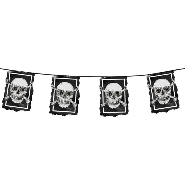 Piratengirlande Totenkopf 6m