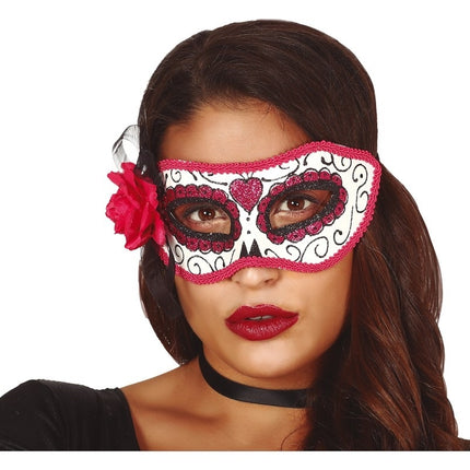 Halloween Tag der Toten Maske Rosa