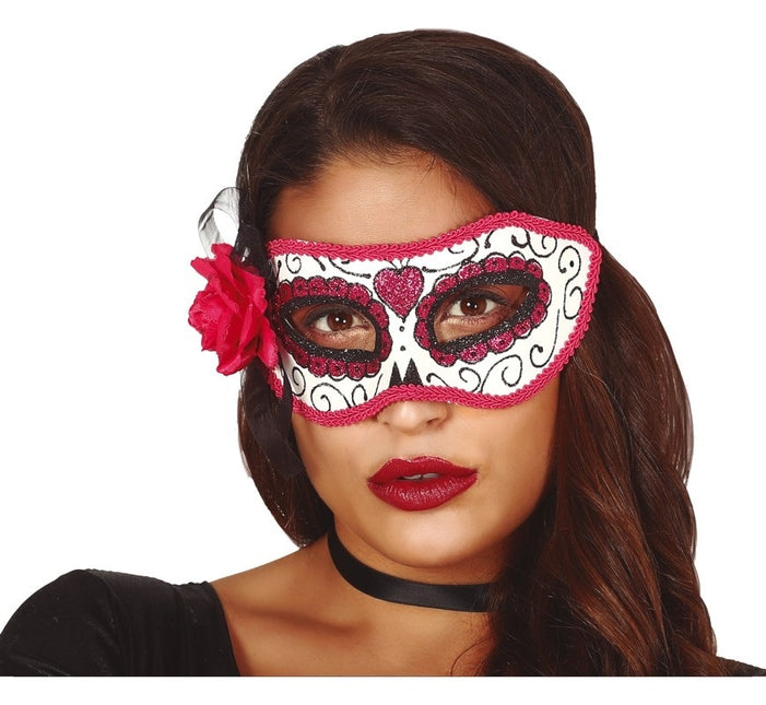 Halloween Tag der Toten Maske Rosa