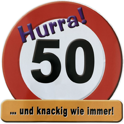 Türschild 50 Jahre 50cm