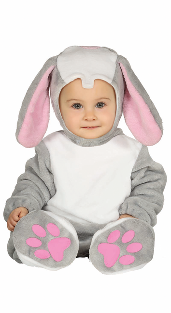 Kaninchen Onesie Baby Grau