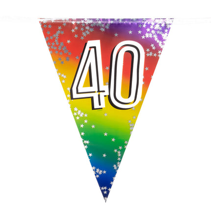 Regenbogengirlande 40 Jahre 6m