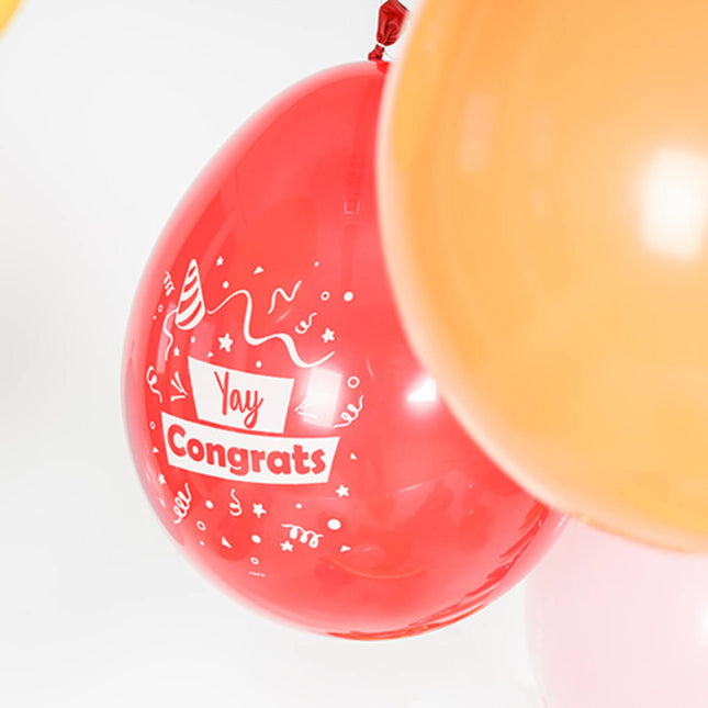 Luftballons Yay Congrats Farbig 23cm 8St.