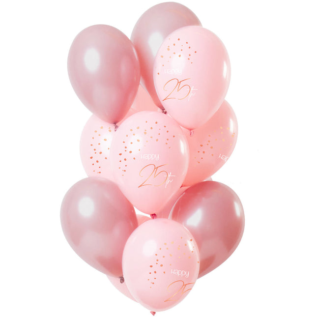 Luftballons 25 Jahre Rose Gold 30cm 12 Stk.